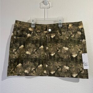 Faded Rose Camouflage Mini Skirt